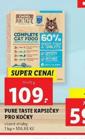 Lidl Coshida pure taste kapsičky pro kočky nabídka