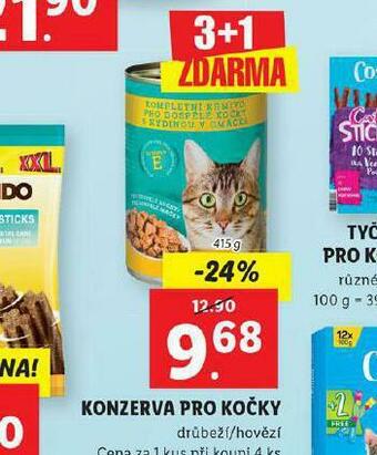 Lidl Konzerva pro kočky nabídka