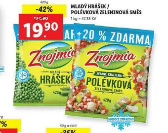 Lidl Znojmia mladý hrášek nabídka