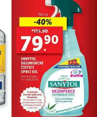 Lidl Sanytol dezinfekční čistící prostředek nabídka