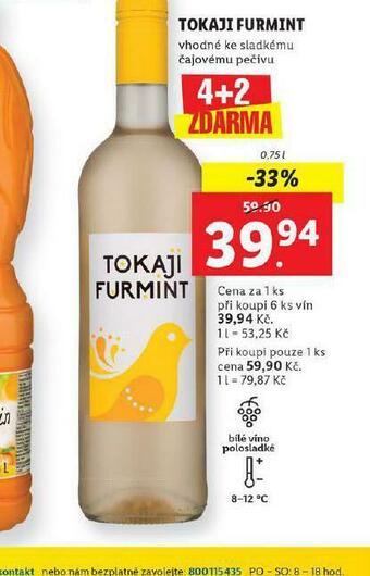 Lidl Tokaji furmint nabídka