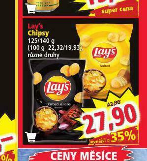 Norma Lay´s chipsy nabídka
