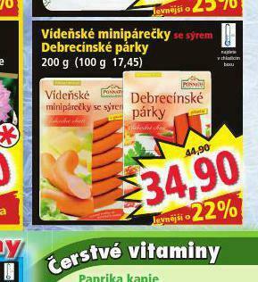 Norma Vídeňské minipárečky nabídka
