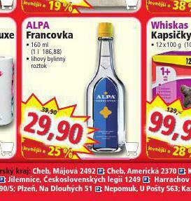 Norma Alpa francovka nabídka