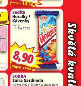 Norma Sedita horalky / kávenky nabídka