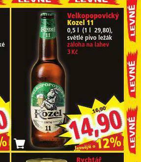 Norma Pivo velkopopovický kozel 11 nabídka