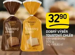 Flop Dobrý výběr toustový chléb nabídka