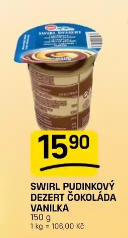 Flop Swirl pudinkový dezert čokoláda vanilka nabídka