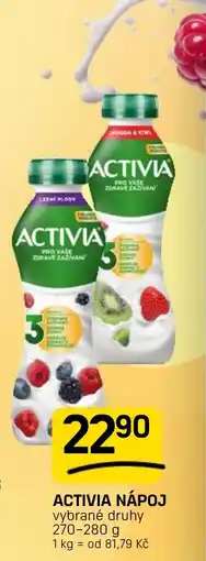 Flop Activia nápoj nabídka