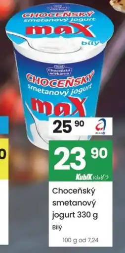 Kubík potraviny Choceňský smetanový jogurt nabídka