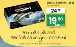 Kubík potraviny Bassta sardinky nabídka