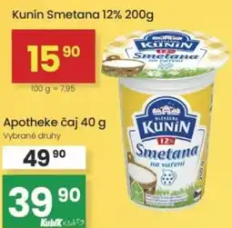 Kubík potraviny Kunín Smetana 12% nabídka