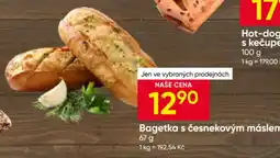 Hruška Bagetka s česnekovým máslem nabídka