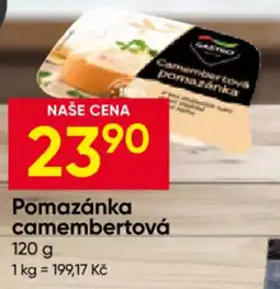 Hruška Gretto pomazánka camembertová nabídka