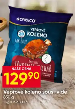 Hruška Nowaco vepřové koleno sous-vide nabídka