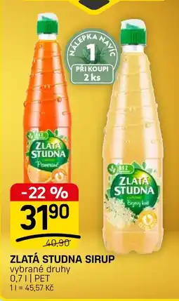 Flop Zlatá studna sirup nabídka