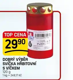 Flop Dobrý výběr svíčka hřbitovní s víčkem nabídka