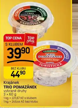 Flop Krajánek trio pomazánek nabídka