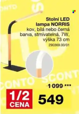Sconto Norris stolní led lampa nabídka