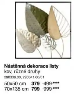 Sconto Nástěnná dekorace listy nabídka