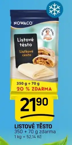 Flop Nowaco listové těsto nabídka