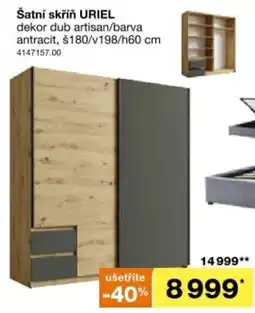Sconto Uriel šatní skříň nabídka