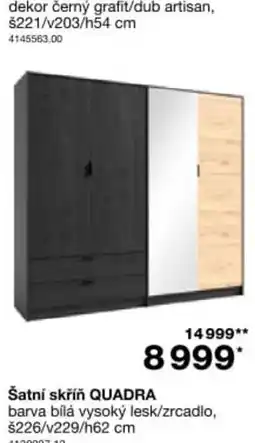 Sconto QUADRA šatní skříň nabídka