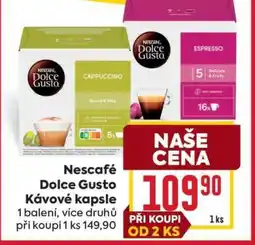 Billa Nescafé Dolce Gusto kávové kapsle nabídka