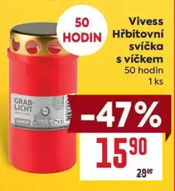 Billa Vivess Hřbitovní svíčka s víčkem nabídka