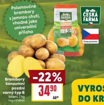 Billa Brambory konzumní pozdní varný typ B nabídka