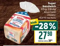 Billa Super Sandwich nabídka