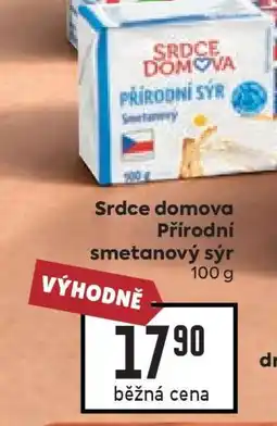 Billa Srdce domova Přírodní smetanový sýr nabídka