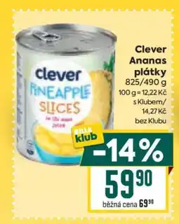 Billa Clever Ananas plátky nabídka