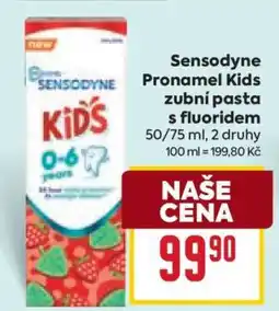 Billa Sensodyne Pronamel Kids zubní pasta s fluoridem nabídka