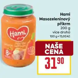 Billa Hami masozeleninový příkrm nabídka