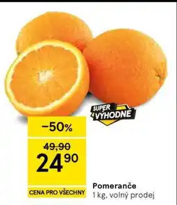 Tesco Pomeranče nabídka