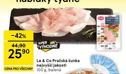 Tesco Le & Co Pražská šunka nejvyšší jakosti nabídka