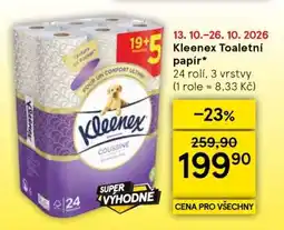 Tesco Kleenex Toaletní papír nabídka