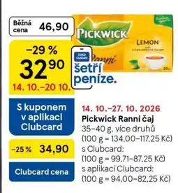 Tesco Pickwick Ranní čaj nabídka
