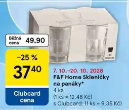 Tesco F&F Home Skleničky na panáky nabídka