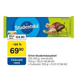 Tesco Orion Studentská pečeť nabídka