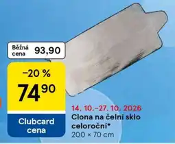 Tesco Clona na čelní sklo celoroční nabídka