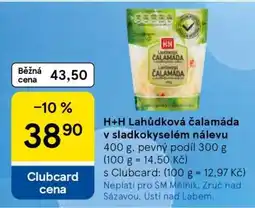 Tesco H+H Lahůdková čalamáda v sladkokyselém nálevu nabídka