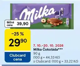 Tesco Milka Čokoláda nabídka