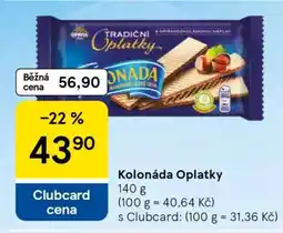 Tesco Kolonáda oplatky nabídka