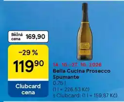 Tesco Bella Cucina Prosecco Spumante nabídka