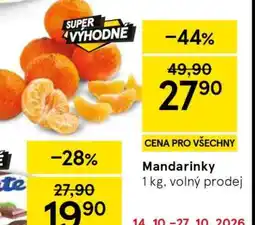 Tesco Mandarinky nabídka