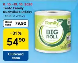 Tesco Tento Family kuchyňské utěrky nabídka