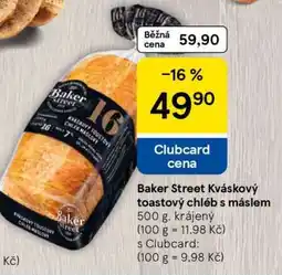 Tesco Baker Street Kváskový toastový chléb s máslem nabídka