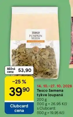 Tesco Tesco Semena tykve loupaná nabídka